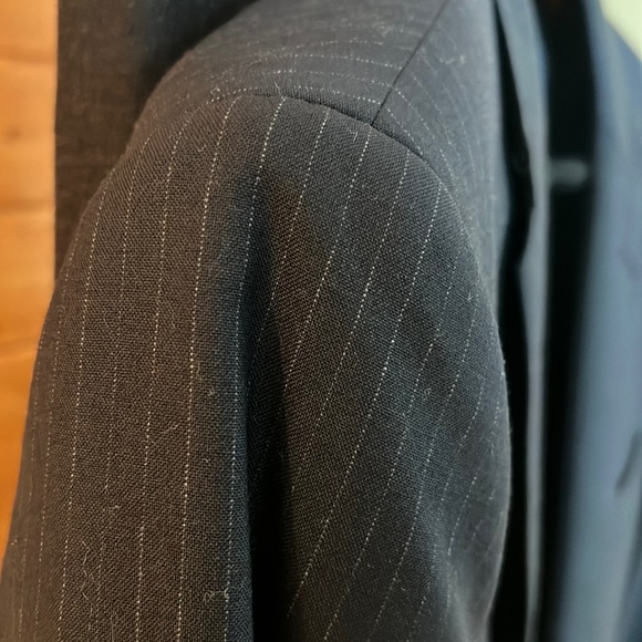 $425 J Crew Ludlow navy pinstripe blazer 42R 100% Wool Loro Piano - Picture 8 of 12